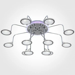 Потолочная люстра Eurosvet Spider 80109/12 хром/синий+фиолетовый EUROSVET ДИЗАЙНЕРСКИЕ, SPIDER 184083 Хром