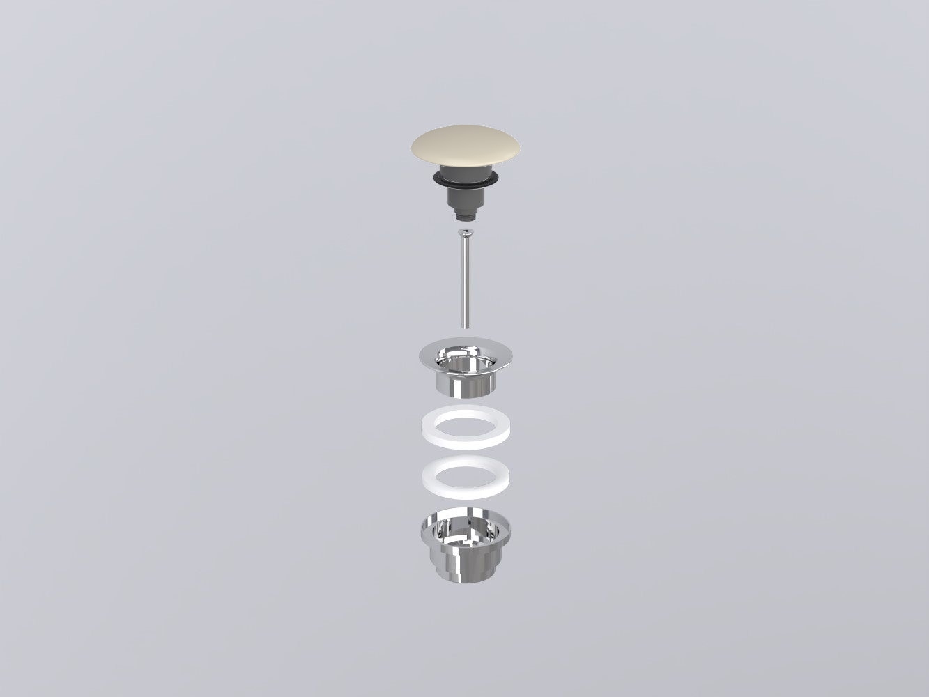 PIL01-LN Универсальный донный клапан click/clack хром с керамической крышкой cielo Запасные части и аксессуары Ceramica Cielo