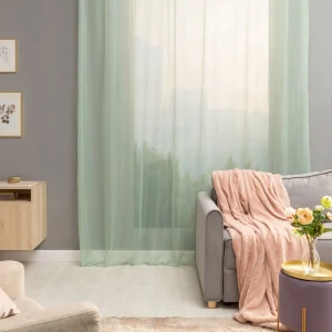 INSPIRE Polyone - тюль зеленый 300x280 см для гостиной и спальни 82585191