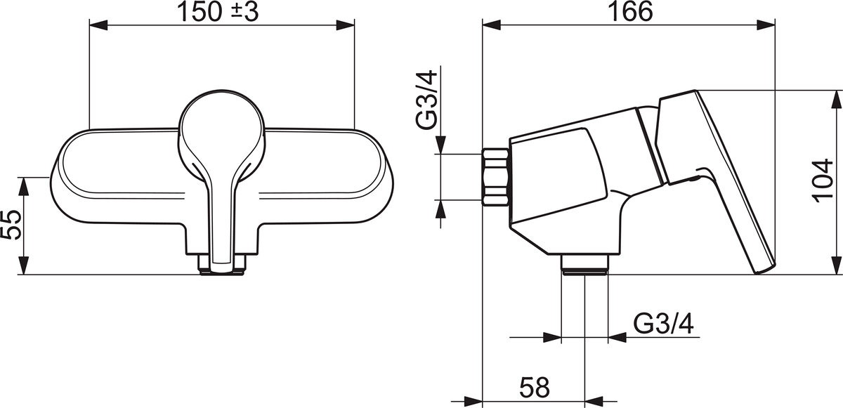 Oras 3970H Смеситель для душа 3970H Saga Style Хром  - Вид №1