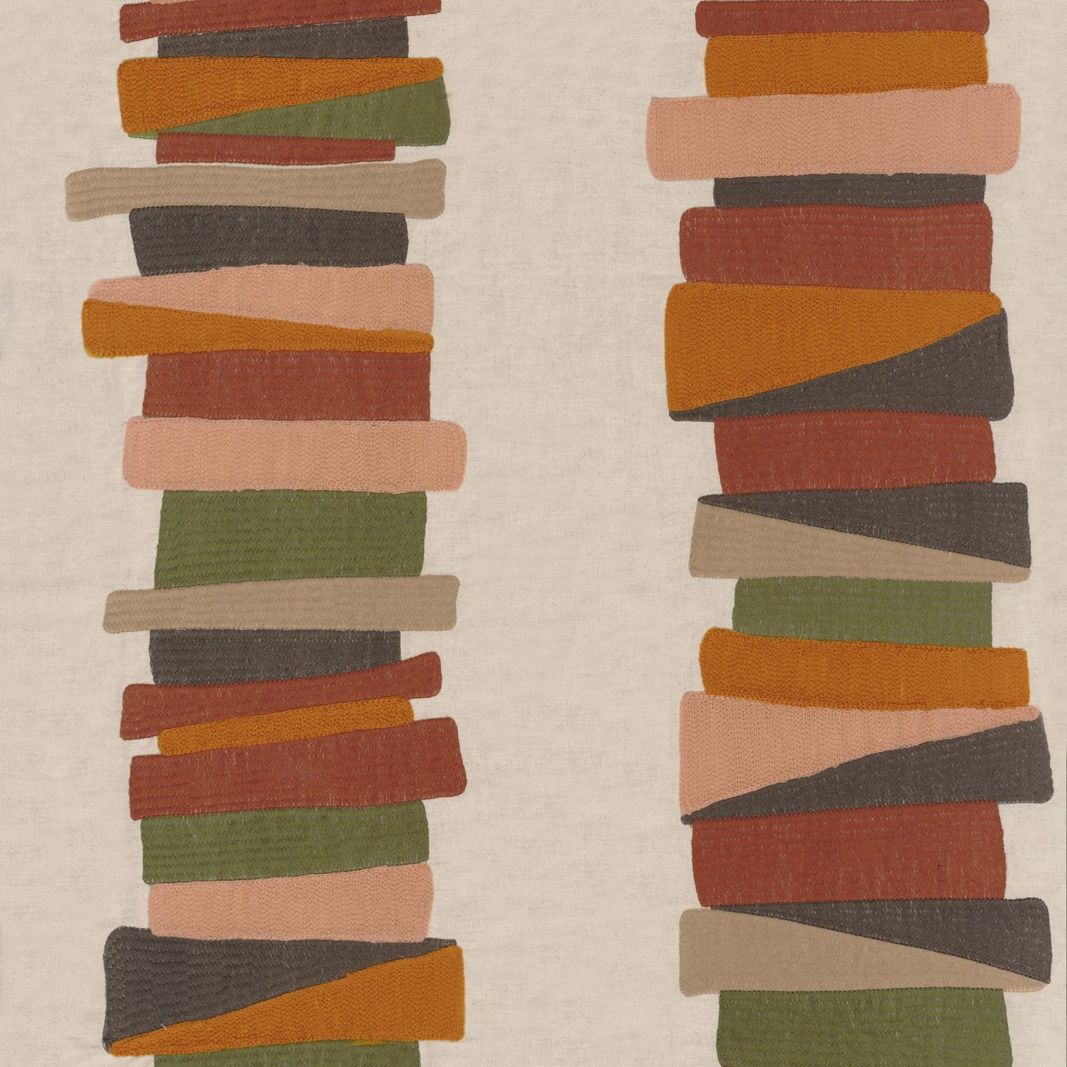 Многоцветная вышитая ткань Casamance Valvidia ARCH-00095962 - Вид №6