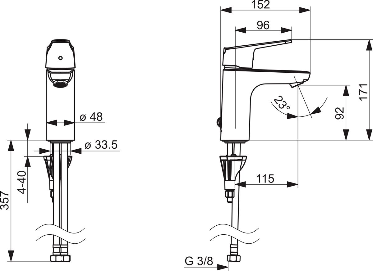Oras 1811FG Смеситель для умывальника 1811FG Vega XL Хром  - Вид №1