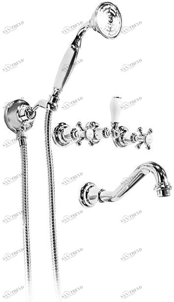 Gentry Home Настенный комплект для ванны с ручным душем Mayfair sun-id-1391445