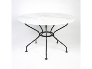 Мраморный круглый садовый стол