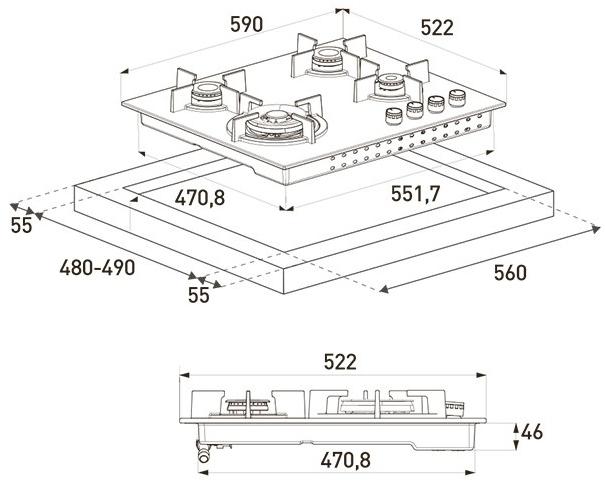 Grundig Газовая плита  7753988355  - Вид №1
