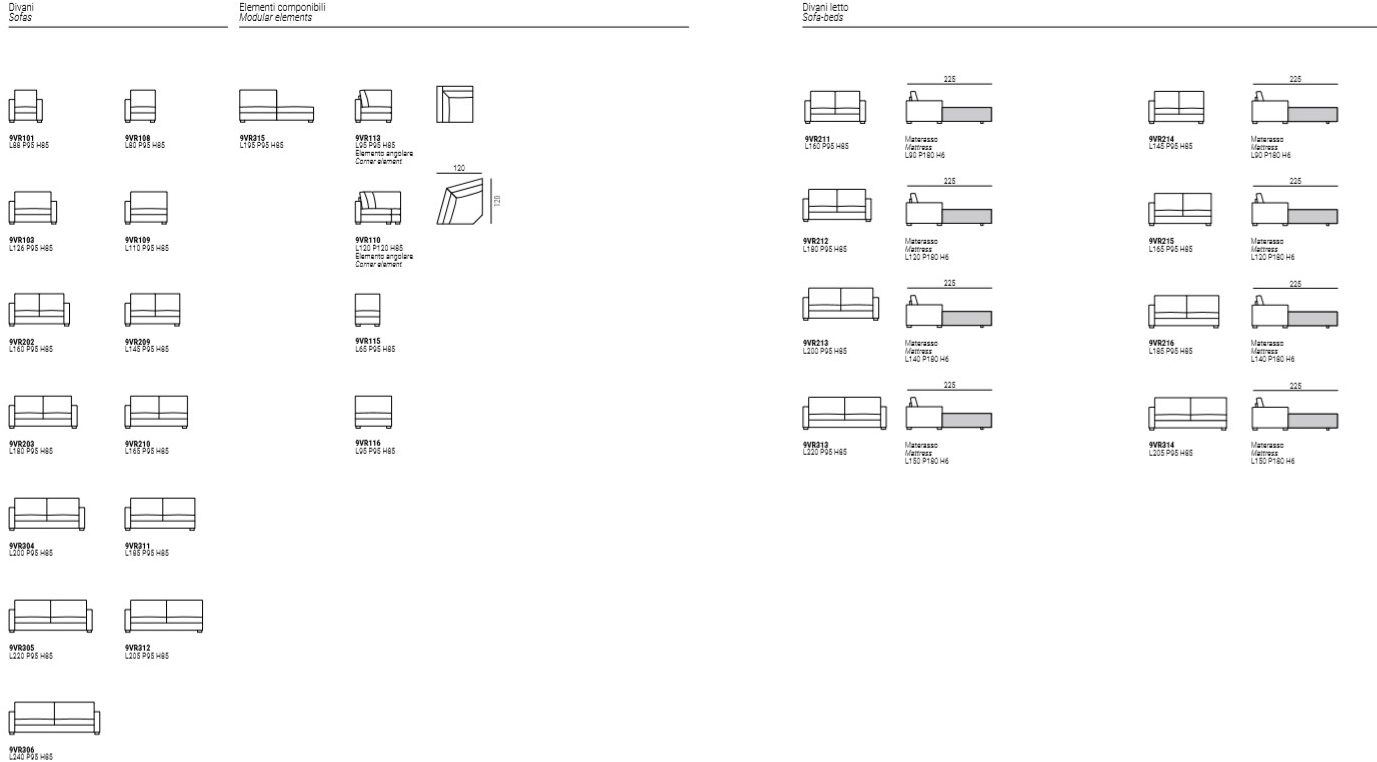 Marelli 3-х местный тканевый диван sun-id-1510695 - Вид №2