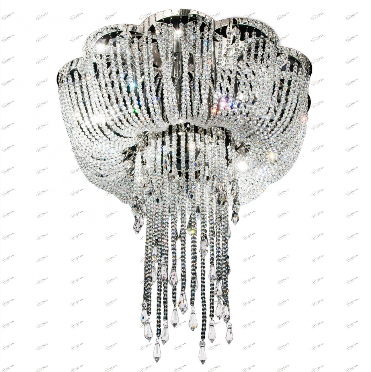 Люстра Enna 5015 прозрачная 5015 PUSHA ДИЗАЙНЕРСКИЕ, PUSHA, ДВУХЪЯРУСНЫЕ 061563 Прозрачный 