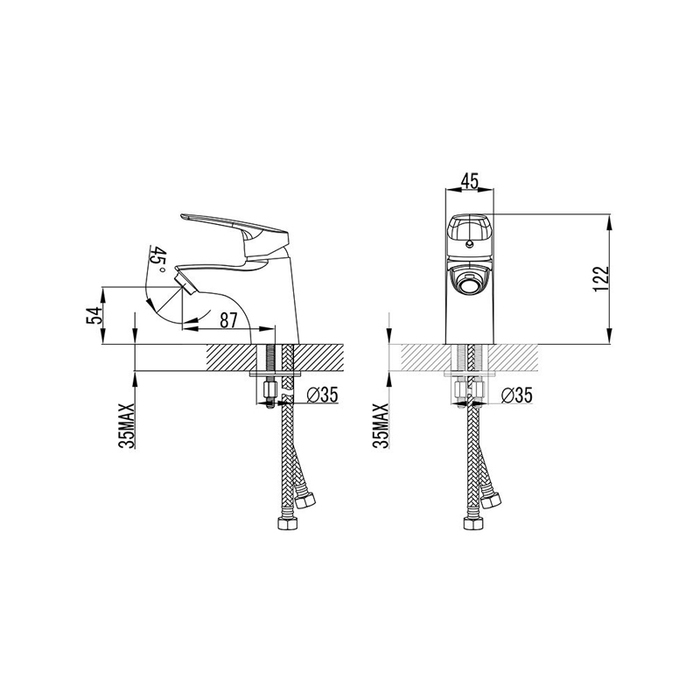 DONSB00M01 Milardo Don Смеситель для умывальника Don Россия  - Вид №4