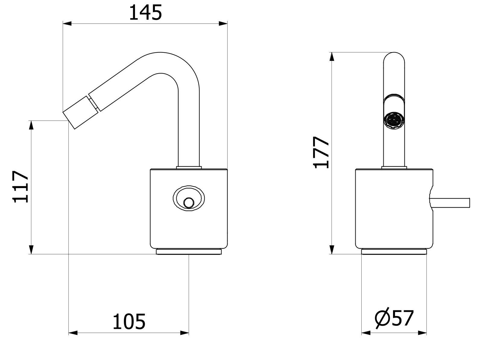 Смеситель для биде с одной ручкой из мрамора IB мрамор + мрамор Elle ARCH-00120827 - Вид №24
