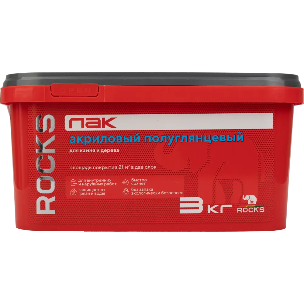 Акриловый лак Rocks для камня и дерева 3 кг 84957687 STLM-0057415