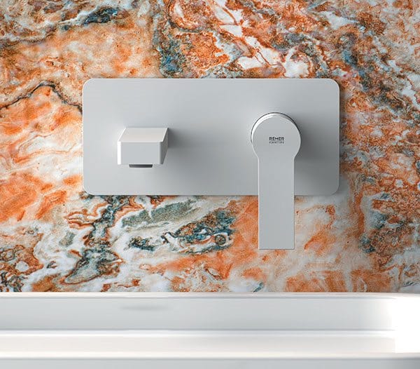 Настенный смеситель для раковины с пластиной Remer Rubinetterie Slash &amp ARCH-00148529 - Вид №2