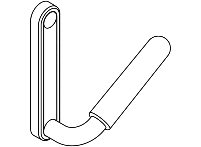 802.03.W120L Поручень с табличкой белого цвета HEWI Serie 802 LifeSystem  - Вид №2