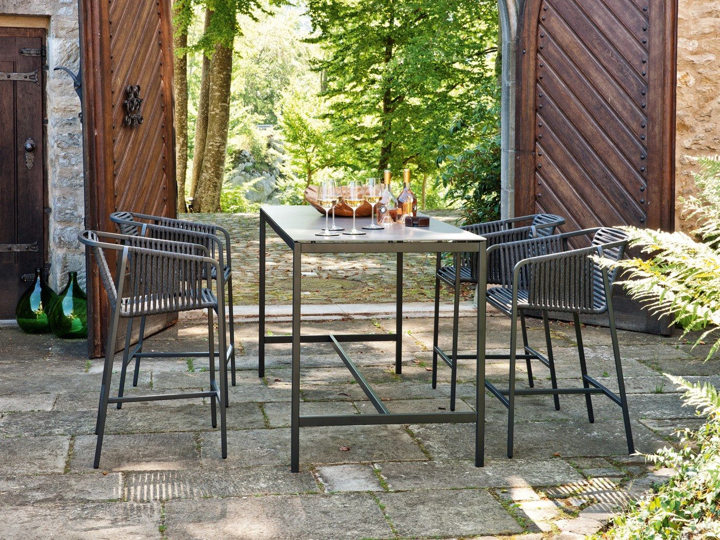 Садовый стул из ткани и нержавеющей стали FISCHER MÖBEL Люкс ARCH-00087272 - Вид №2