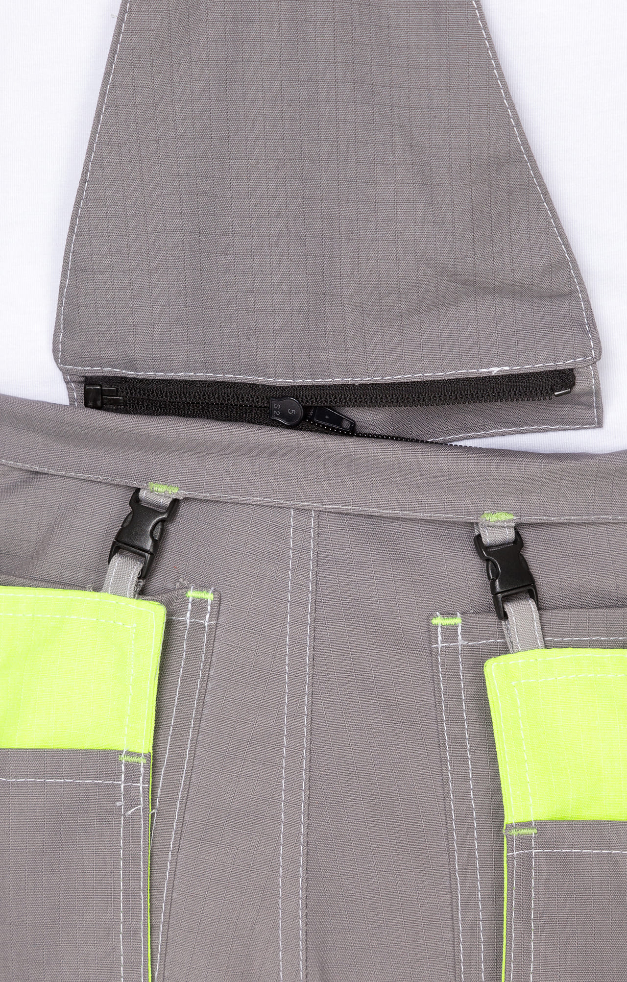 68818 Костюм "Прогресс" темно-серый светло-серый с лимонным  Летняя спецодежда  размер 52-54/182-188  - Вид №17