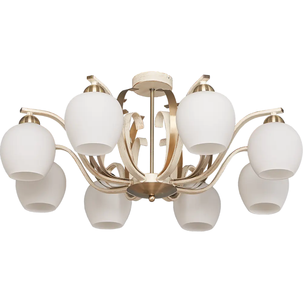 Люстра Porto 5255-8 8хЕ27х60 Вт металл/стекло, цвет античная бронза LAMPLANDIA STLM-2130561