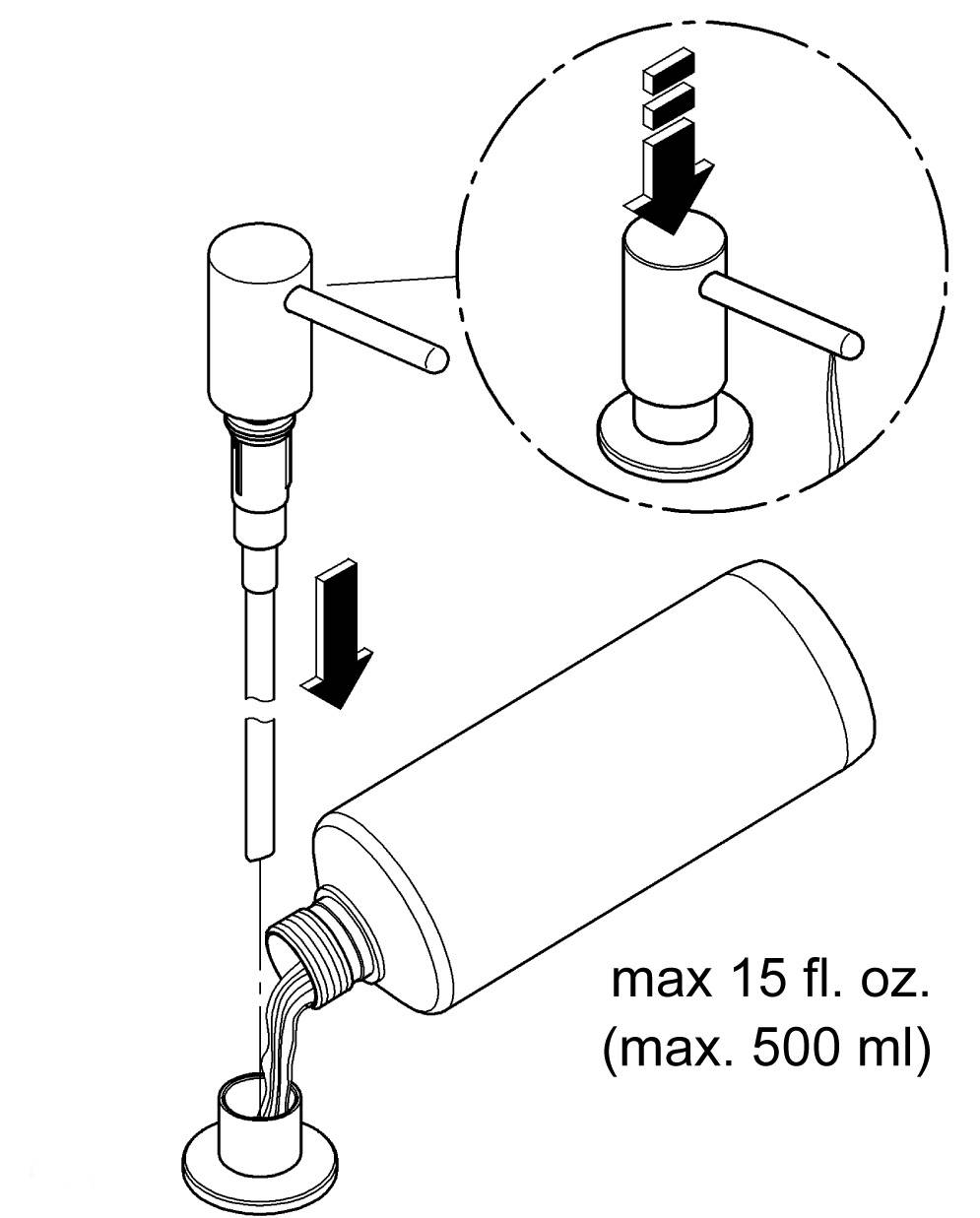 Дозатор жидкого мыла GROHE Cosmopolitan встраиваемый в столешницу, суперсталь (40535DC0) - Вид №1