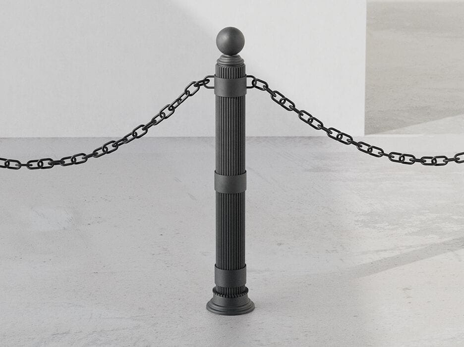 Металлический фиксированный столб боллард для цепей DIMCAR ARCH-00103448 - Вид №1