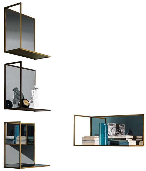 Sovet italia Прямоугольное настенное зеркало с полкой Helia sun-id-1482096 - Вид №1