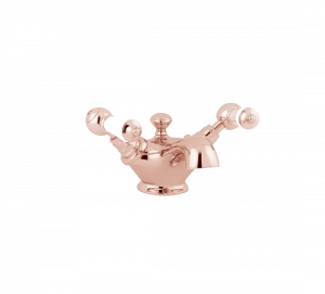 Gentry Home Смеситель для раковины мостик на 2 отверстия 200мм Berkeley Розовое золото GH100331