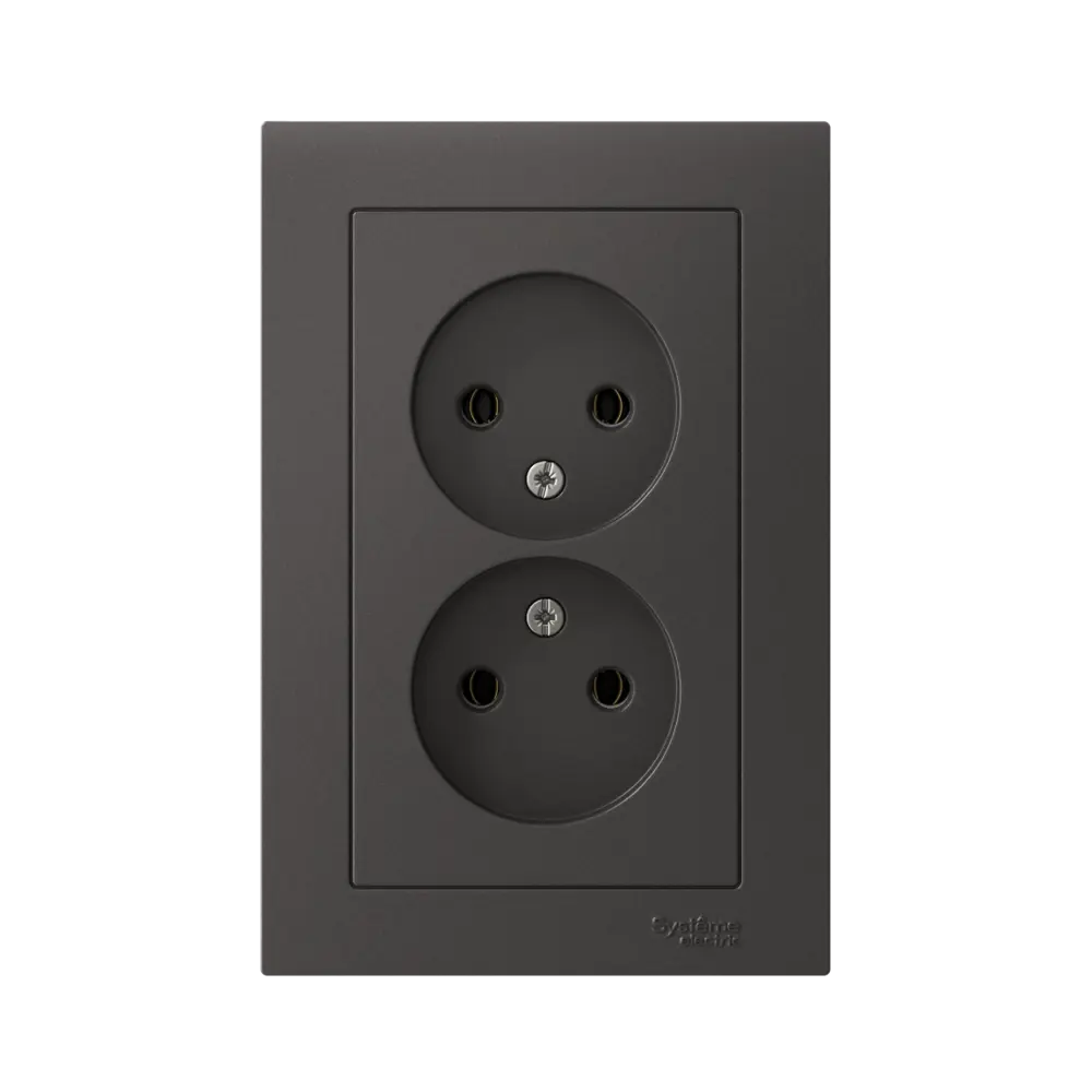 Розетка встраиваемая Systeme Electric AtlasDesign без заземления цвет базальт 89457224 STLM-2176919 - Вид №2