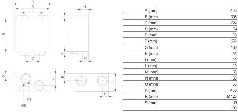 Vortice Блок рекуперации тепла для подвесных потолков Vort invisible mini 12163 - Вид №3