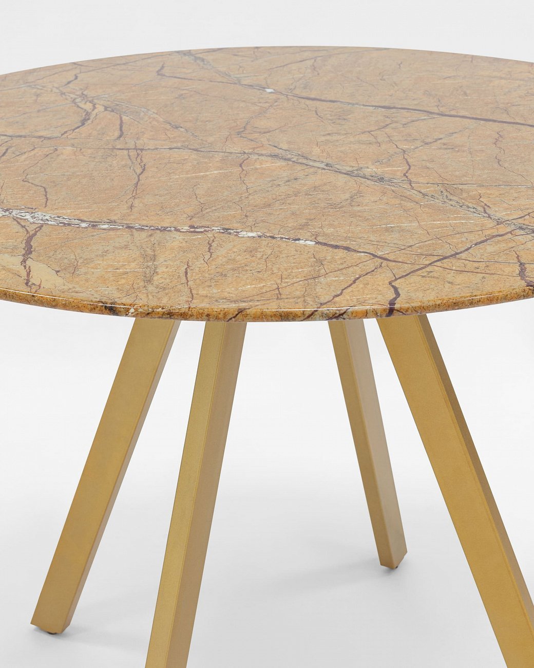 Обеденный стол круглый диаметр 100 см золотистый "Хьюстон" STOOL GROUP  00-3946100 Золото  - Вид №5