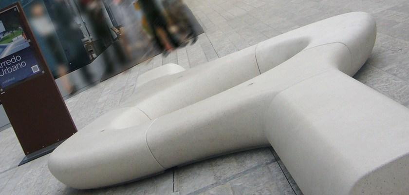 Metalco Модульная изогнутая скамья из реконструированного камня sun-id-1481331 - Вид №1