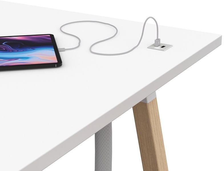 Bralco Высокий прямоугольный стол для совещаний с системой прокладки кабелей Polare sun-id-1461780 - Вид №2