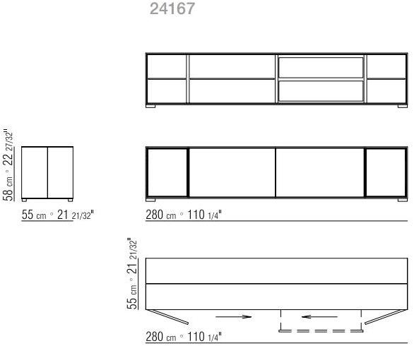 Flexform Комод деревянный с раздвижными дверцами sun-id-1484187 - Вид №4