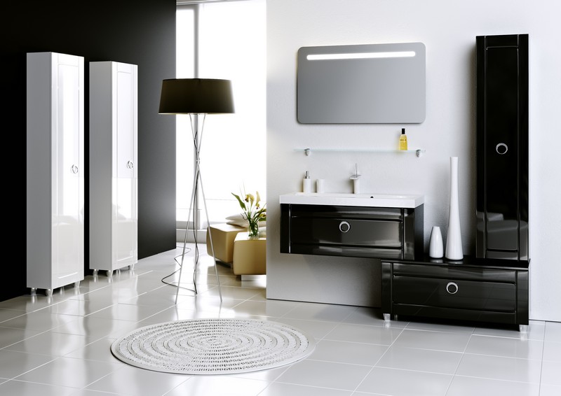 Инфинити пенал подвесной, цвет черный  Inf.05.35/BLK AQWELLA Infinity sun-id-277932 - Вид №2