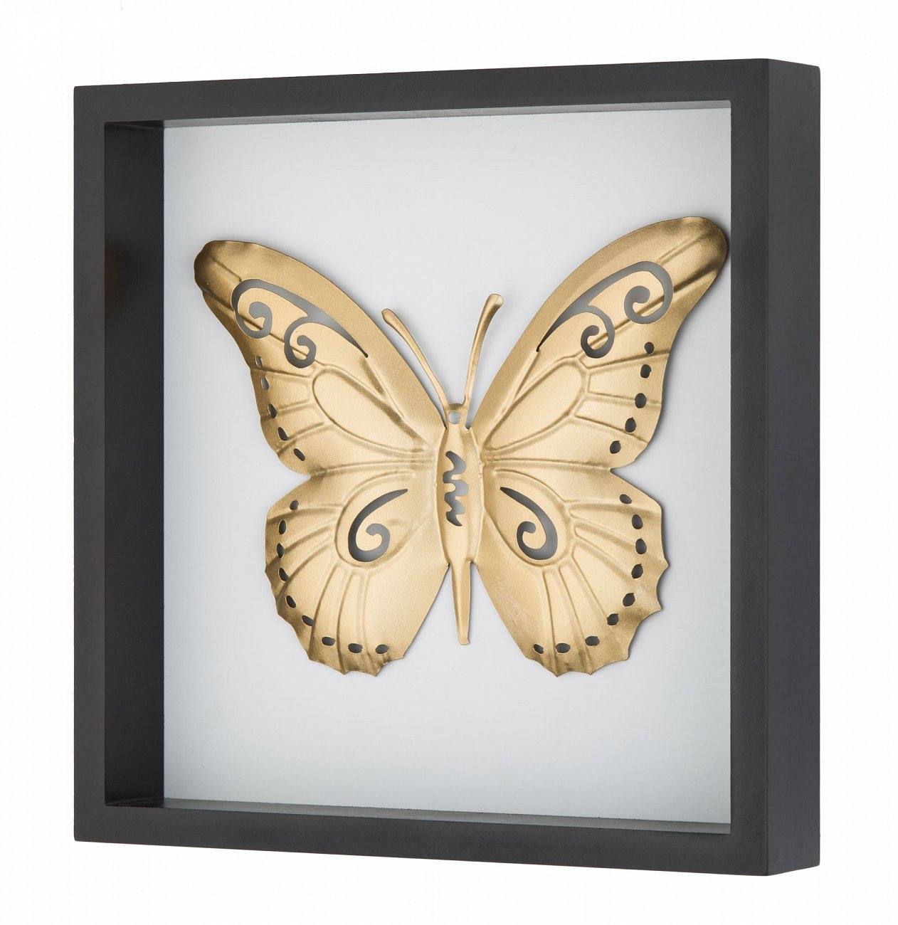 Панно декоративное металлическое в деревянное раме 31х31 золото Tomas Stern TOMAS STERN  00-3872588 Белый;золото;черный  - Вид №1