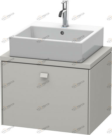 BR510000707 Тумбочка для компактной консоли Brioso #BR5100 620 x 480 мм Бетонно-серый матовый декор Duravit
