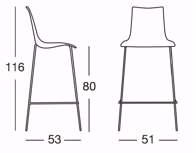 SCAB DESIGN Высокий табурет из поликарбоната Zebra sun-id-1423667 - Вид №2