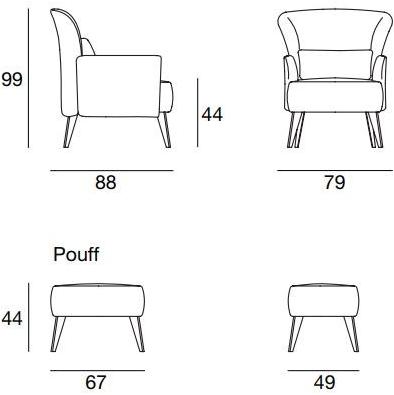 CTS SALOTTI Кресло с подставкой для ног sun-id-1393293 - Вид №3
