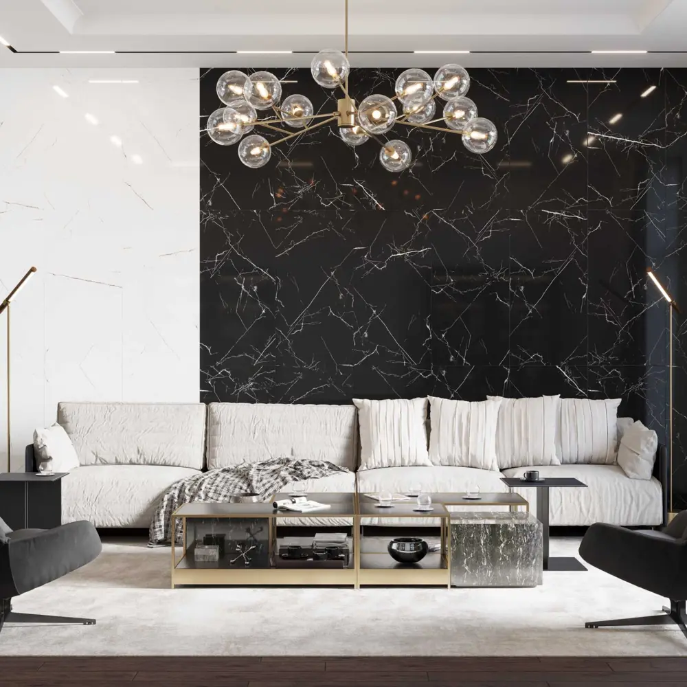Santreyd Onlygres Marble - керамогранит под мрамор 60×120 см черный 86383170