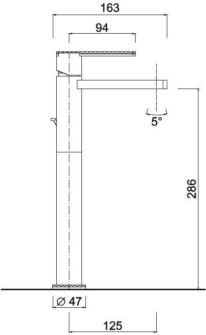 Rubinetteria Giulini Смеситель для умывальника, однорычажный, с гибким шлангом, настольный Deluxe - surf F5811adl - Вид №1