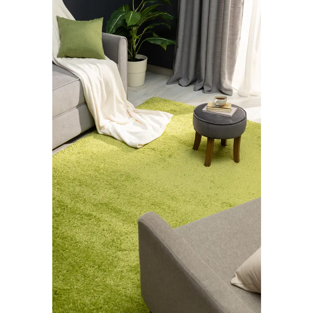 Ковер полипропилен Шагги Тренд 150x230 см цвет зеленый MERINOS STLM-2200254 - Вид №4