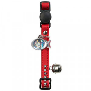 Т00003172 Ошейник для кошек Smart Modern Art Lux красн/черный HUNTER