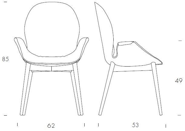 Tonin Casa Стул из ткани с подлокотниками Sorrento T7288 - Вид №4