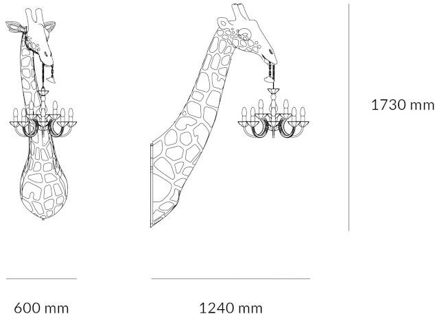 Qeeboo Настенный светильник из полиэтилена Giraffe in love sun-id-1445498 - Вид №4