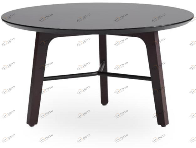 ROSSIN Низкий круглый журнальный столик Tonic wood sun-id-1429209