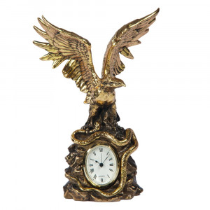 41013 Часы настольные Орел на скале Бронза BOGACHO