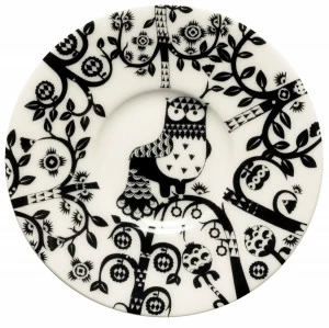 Блюдце под чашку для кофе эспрессо "Taika" черно-белое IITTALA СОВРЕМЕННЫЙ 221924 Белый