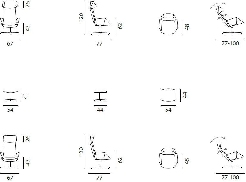 de Sede Кожаное кресло с 4 спицами и подлокотниками Ds-343 sun-id-1463469 - Вид №4