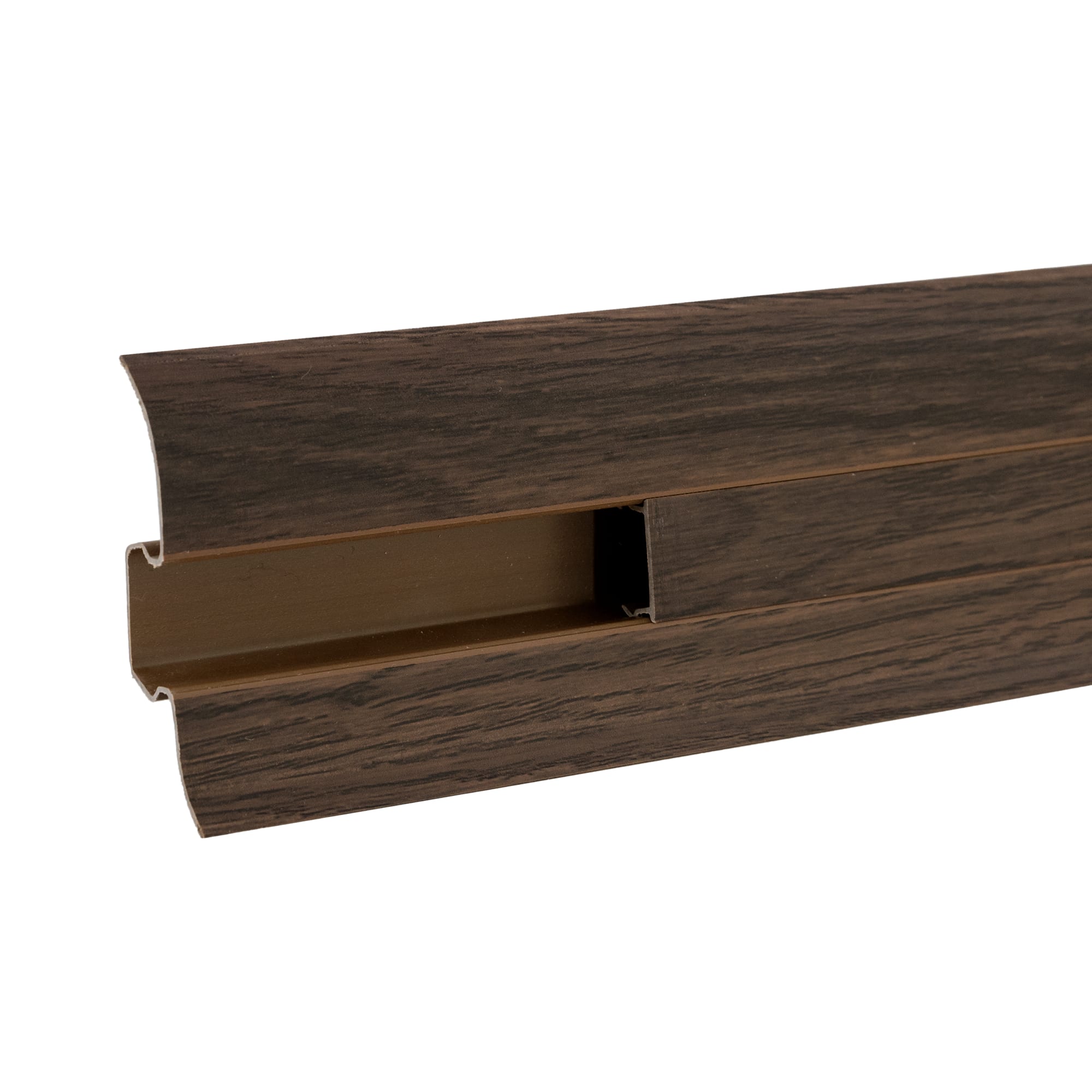 82557127 Плинтус напольный ПВХ «Дуб шоколад» высота 62 мм, длина 2.5 м Santreyd 