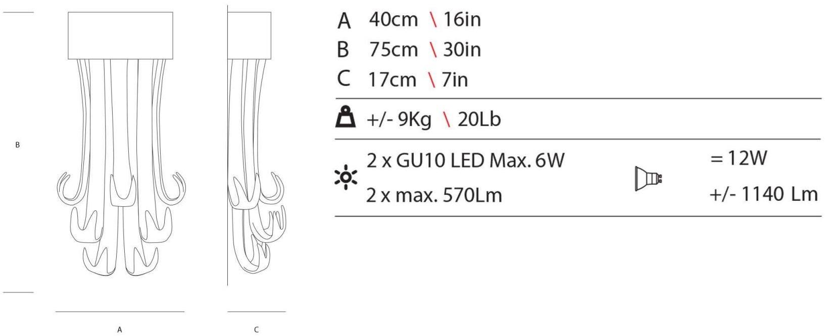 Serip Бра из бронзы ручной работы Geyser Ap1496/2 - Вид №3