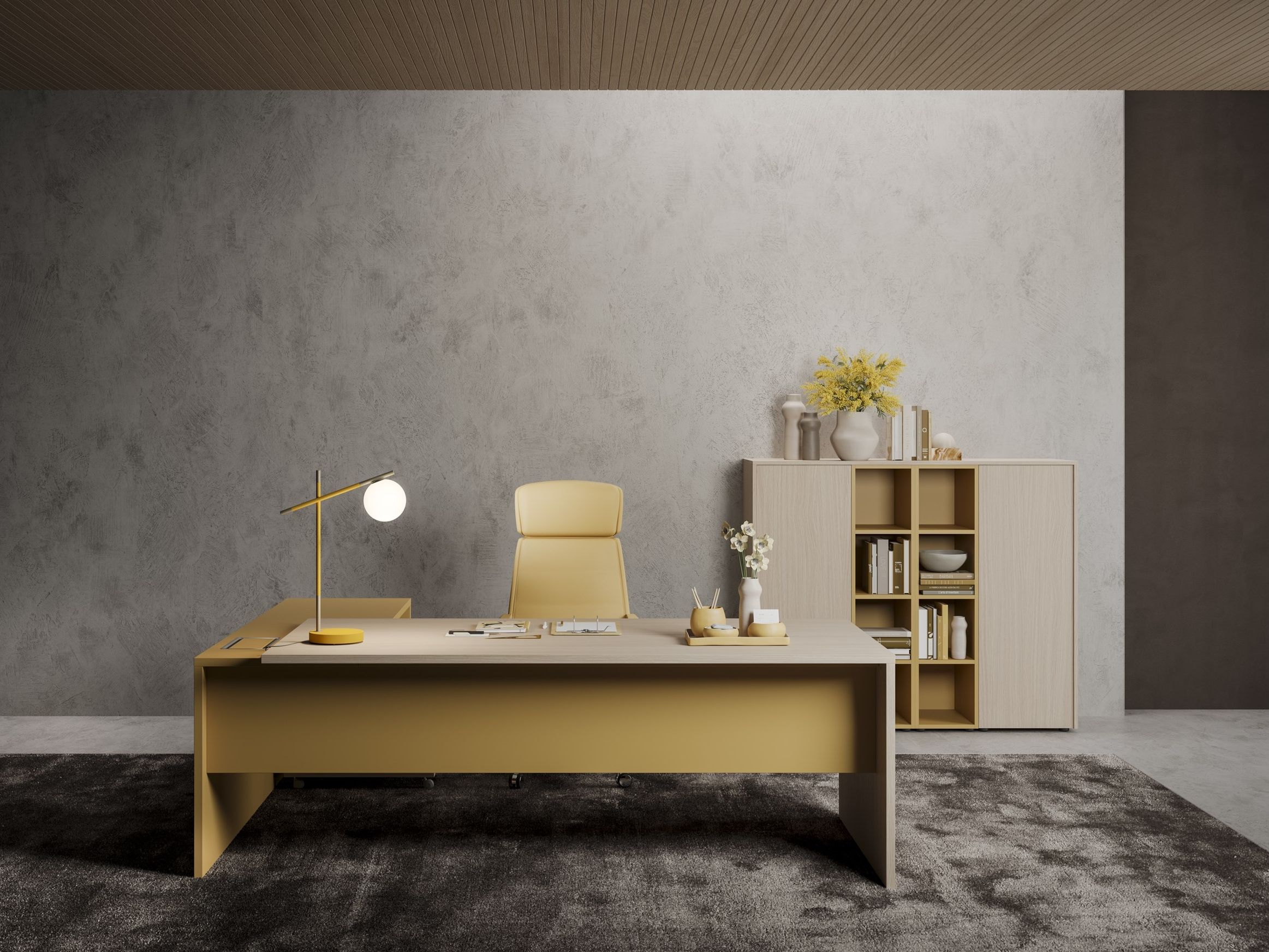 Прямоугольный рабочий стол Fenix-NTM® с системой кабельных втулок PROF ARCH-00051076 - Вид №25