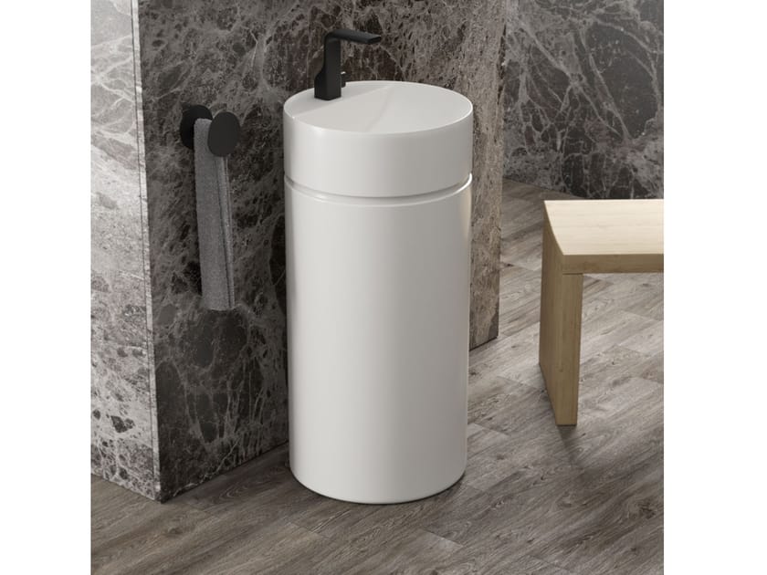 Керамическая круглая отдельно стоящая раковина Ceramica Flaminia Twin ARCH-00066511