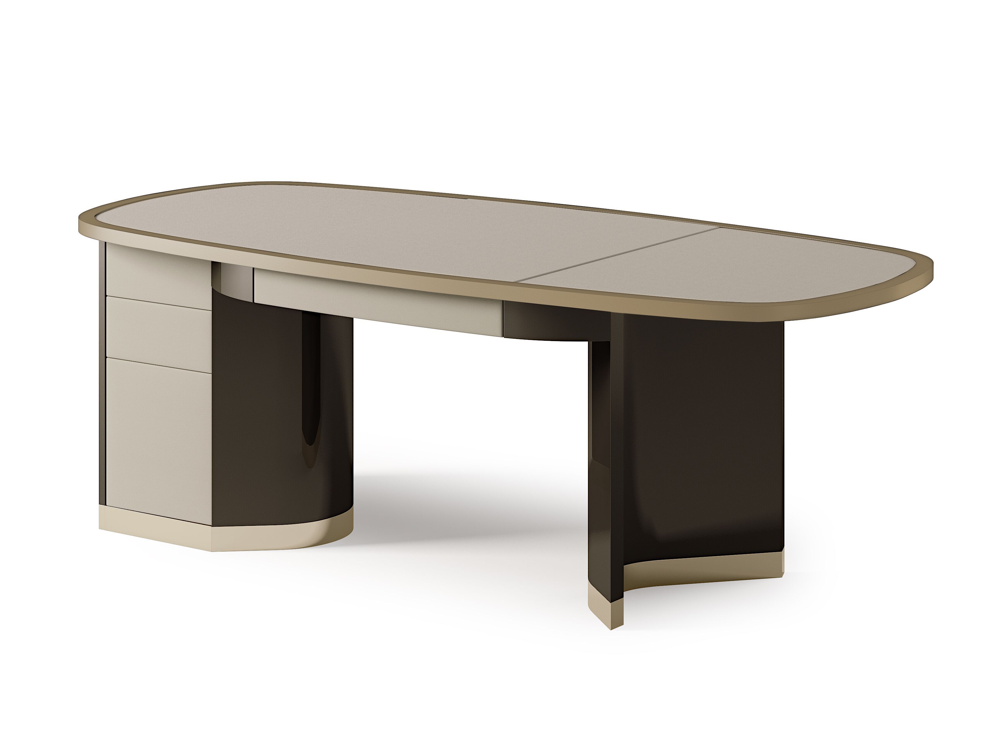 Кожаный деревянный стол с ящиками Bizzotto Italia Atmosphera ARCH-00087783 - Вид №8