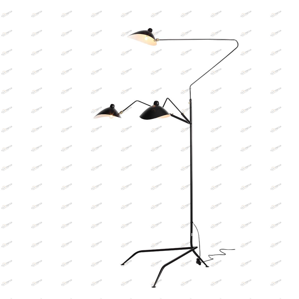 Торшер металлический на 3 лампы черный Spruzzo SL305.405.03 ST LUCE SPRUZZO 00-3908613 Черный 